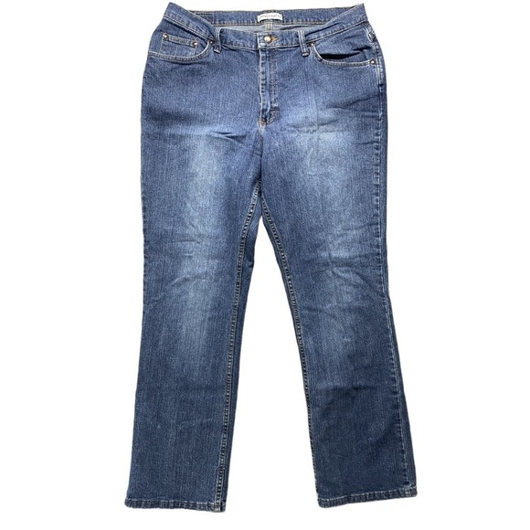 Riders by Lee Denim - Lee Riders Jeans Womens 18M Blue Denim Straight Leg Classic Five-Pocket Stretch